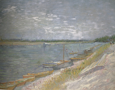 View of a River wtih Rowing Boats (nn04)